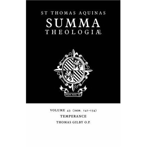 Summa Theologiae v43: 2a2ae. 141-154: Temperance v. 43 (Summa Theologiae (Cambridge University Press))