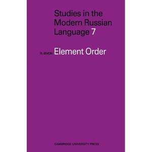Element Order (Studies in the Modern Russian Language)