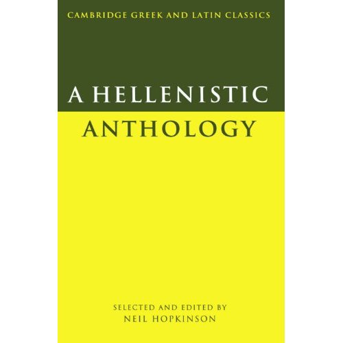 A Hellenistic Anthology Hopkinson Hardie Kenney Easterling Hunter 9780521314251