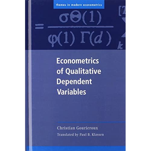 Econometrics of Qualitative Dependent Variables (Themes in Modern Econometrics)