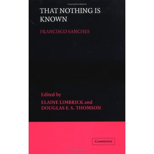 That Nothing is Known