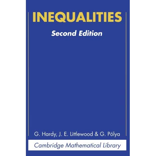 Inequalities (Cambridge Mathematical Library)