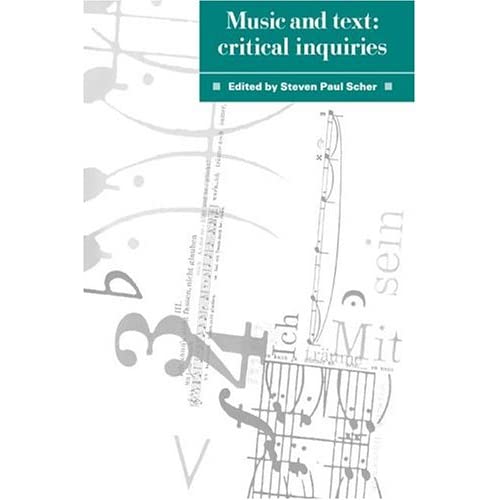 Music and Text: Critical Inquiries