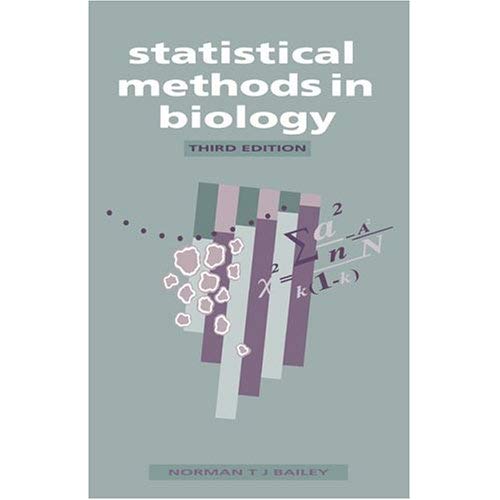 Statistical Methods in Biology 3ed