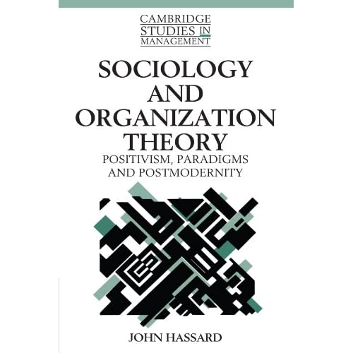 Sociology and Organization Theory: Positivism, Paradigms and Postmodernity: 20 (Cambridge Studies in Management, Series Number 20)