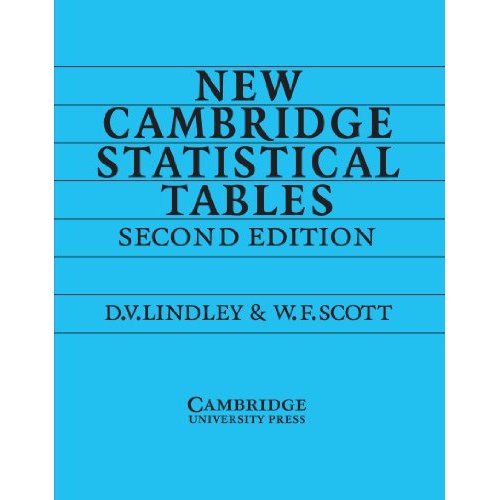 New Cambridge Statistical Tables