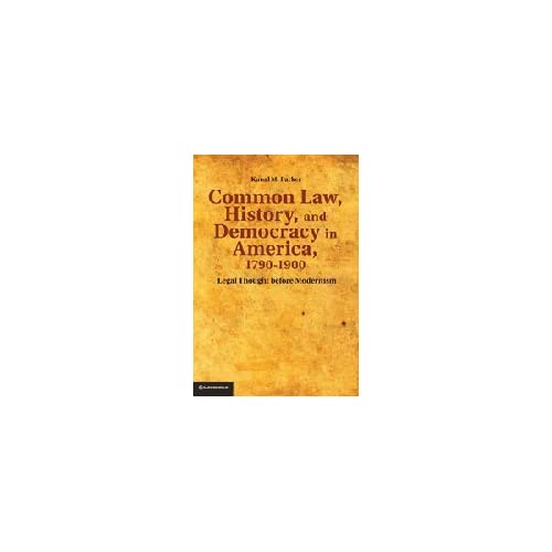 Common Law, History, and Democracy in America, 1790–1900: Legal Thought before Modernism (Cambridge Historical Studies in American Law and Society)