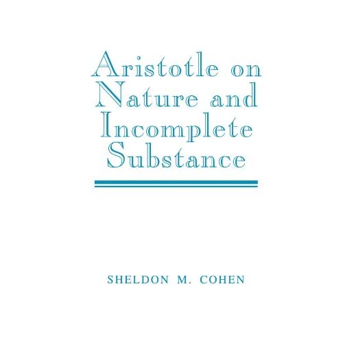 Aristotle on Nature and Incomplete Substance