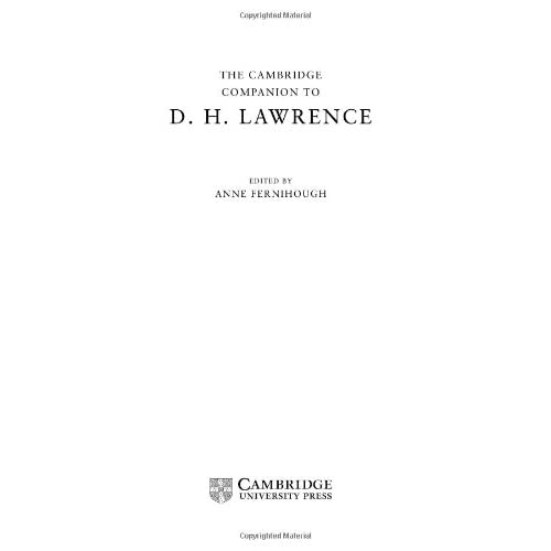 The Cambridge Companion to D. H. Lawrence (Cambridge Companions to Literature)