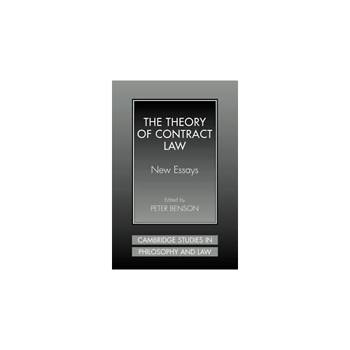 The Theory of Contract Law: New Essays (Cambridge Studies in Philosophy and Law)