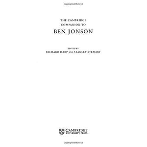 The Cambridge Companion to Ben Jonson (Cambridge Companions to Literature)