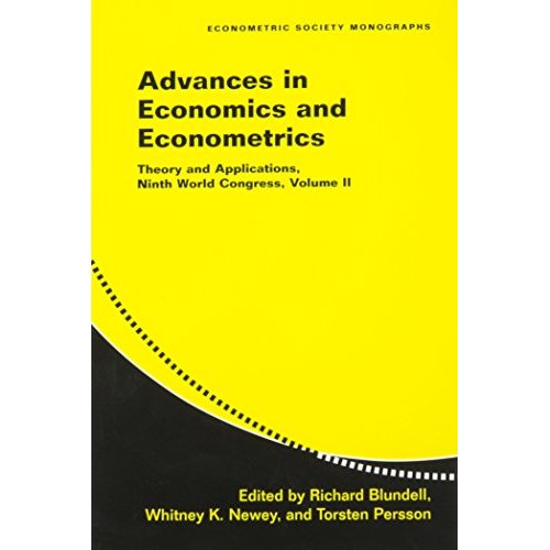Advances in Economics and Econometrics: Volume 2: Theory and Applications, Ninth World Congress: v. 2 (Econometric Society Monographs)