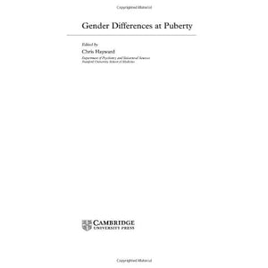 Gender Differences at Puberty (Cambridge Studies on Child and Adolescent Health)