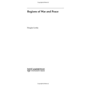 Regions of War and Peace: 80 (Cambridge Studies in International Relations, Series Number 80)