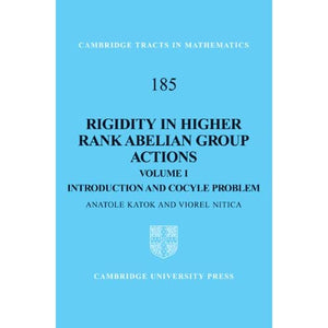 Rigidity in Higher Rank Abelian Group Actions: Volume 1, Introduction and Cocycle Problem: 185 (Cambridge Tracts in Mathematics, Series Number 185)