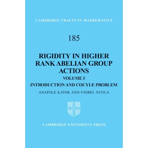 Rigidity in Higher Rank Abelian Group Actions: Volume 1, Introduction and Cocycle Problem: 185 (Cambridge Tracts in Mathematics, Series Number 185)