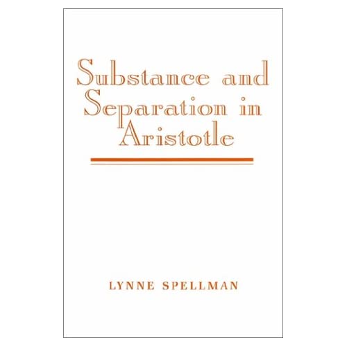 Substance and Separation in Aristotle