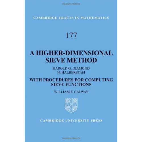 A Higher-Dimensional Sieve Method: With Procedures for Computing Sieve Functions (Cambridge Tracts in Mathematics)