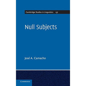 Null Subjects (Cambridge Studies in Linguistics)