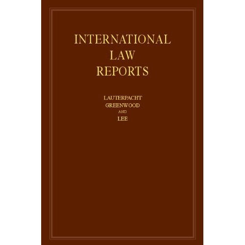 International Law Reports: Volume 156