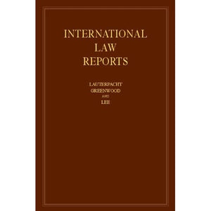 International Law Reports: Volume 165 (International Law Reports, Series Number 165)