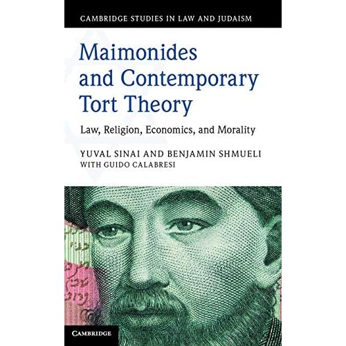 Maimonides and Contemporary Tort Theory: Law, Religion, Economics, and Morality (Cambridge Studies in Law and Judaism)