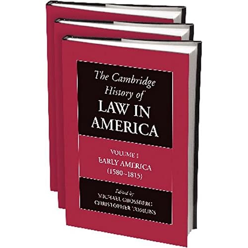 The Cambridge History of Law in America 3 Volume Paperback Set