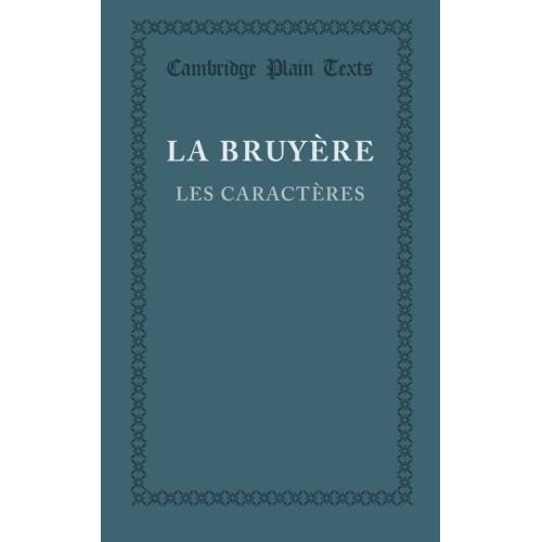 Les Caracteres (Cambridge Plain Texts)