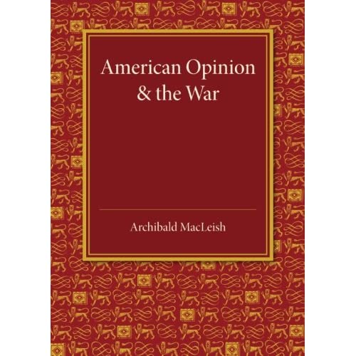 American Opinion and the War: The Rede Lecture 1942