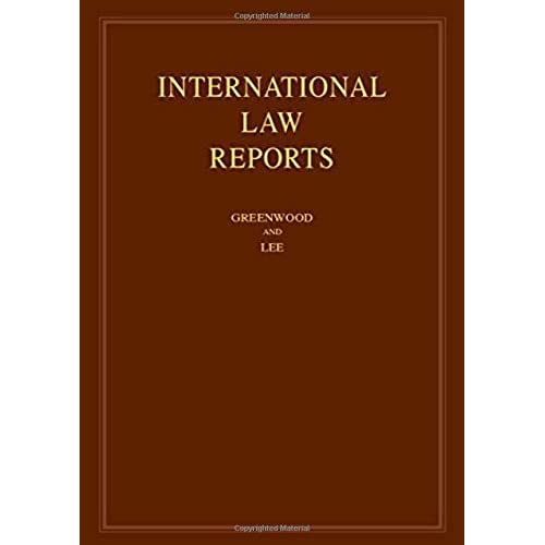 International Law Reports: Volume 187 (International Law Reports, Series Number 187)